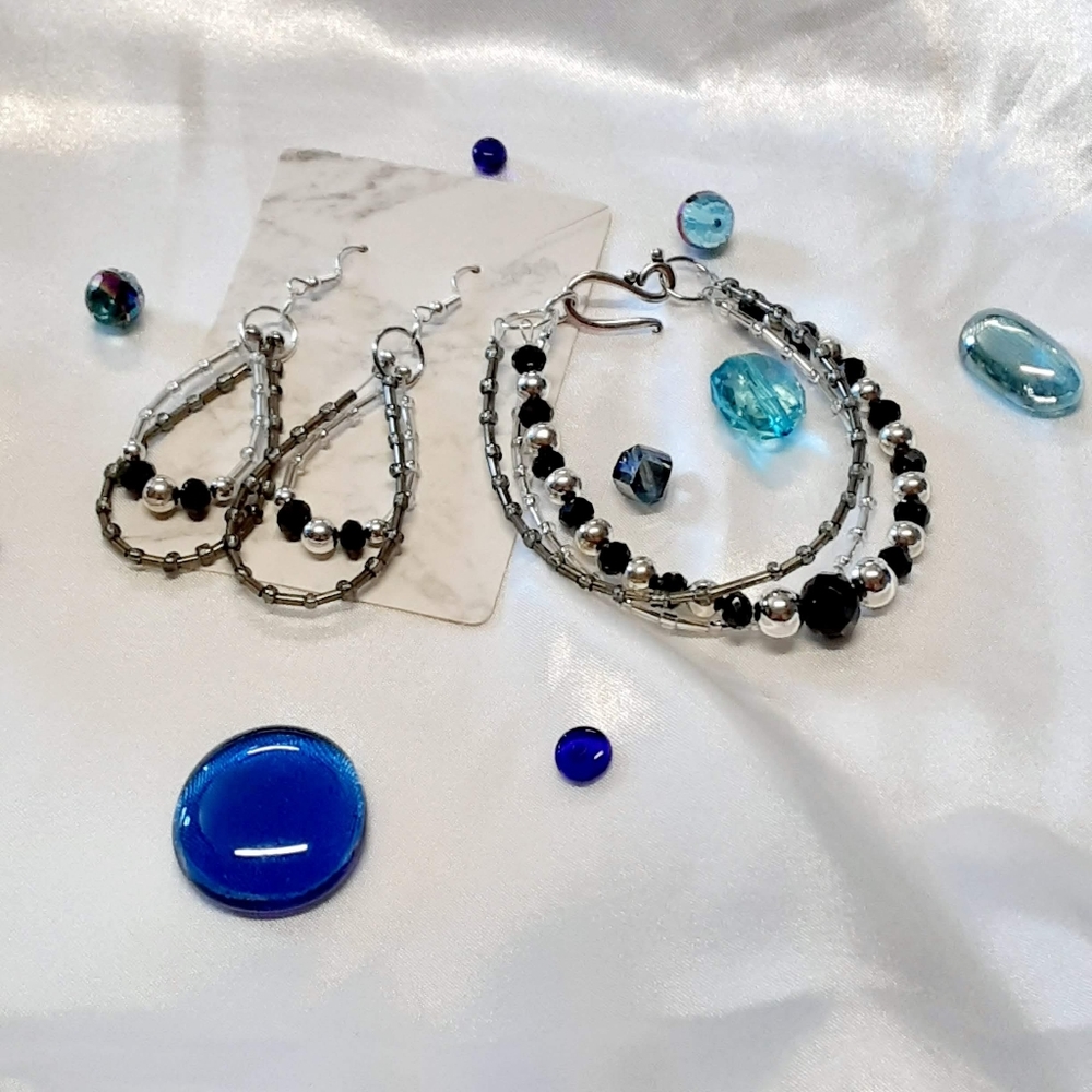 Freestyle Multi-strand bracelet and earring set